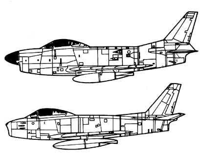 Two versions of the Sabre Jet
