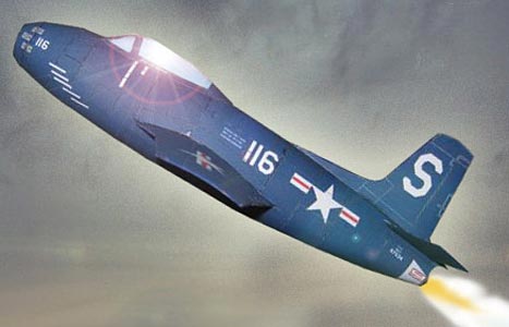 North American FJ-1 climbing
