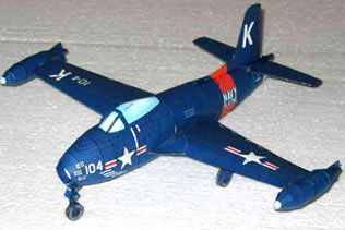 North American FJ-1 Fury paper model