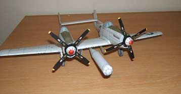 P-82 Twin Mustang cardmodel