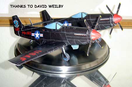 P-82 Twin Mustang paper model