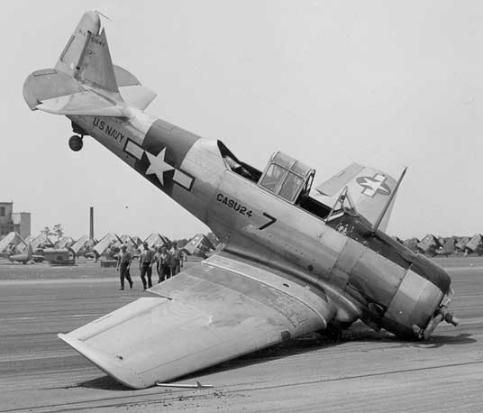 North American Texan Crash