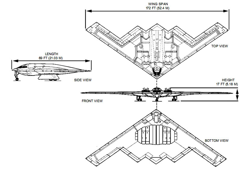 3View Northrop B-2 Spirit