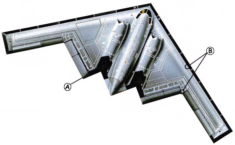 Northrop B-2 Callout Topview