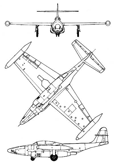 3 View of the Nothrop F-89 Scorpion
