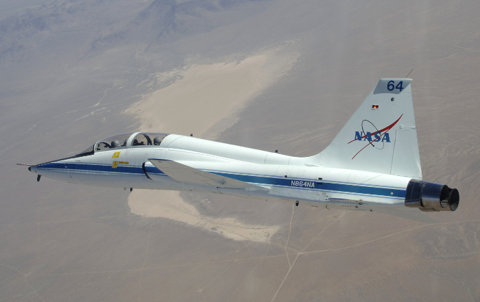 NASA T-38 flying over Southern California