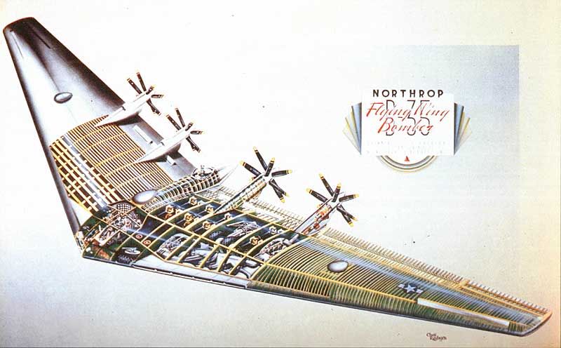 Nothrop XB35 Flying Wing Cutaway