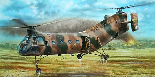 Illustration for the Piasecki Shawnee H-21 paper model