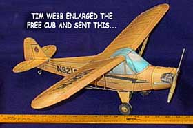 Tiny model of the J3 Piper Cub