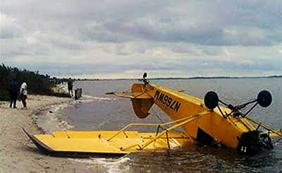 Piper J-3 Cub Crash on beach