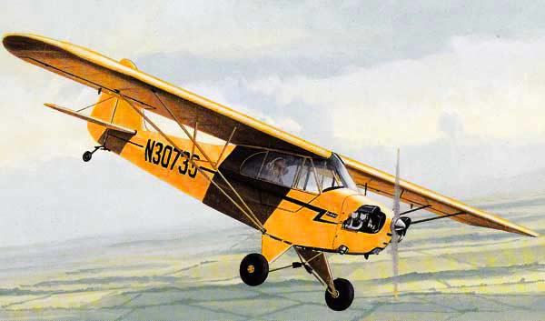 illustration for Piper Cub - J3 paper model 