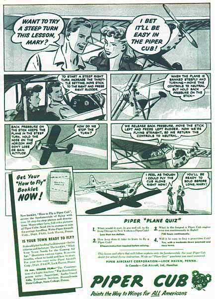 Piper J3 Cub Advert