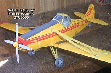 Piper PA-25 Pawnee paper model picture by Chip Fyn