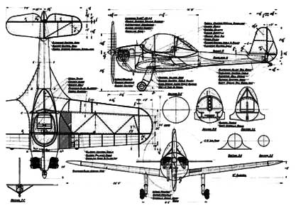 3 View of the Piper PA-8 Skycycle