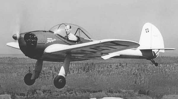 Piper PA-8 Skycycle In Flight