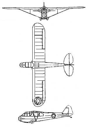 3 View of the Piper TG-8