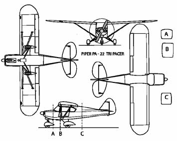 Piper Tripacer-4 view