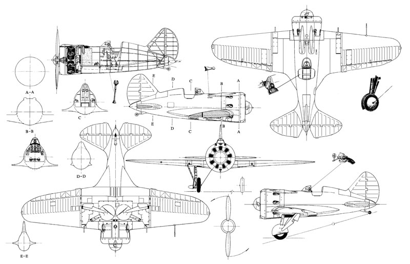 Polikarpov I-16 Sections