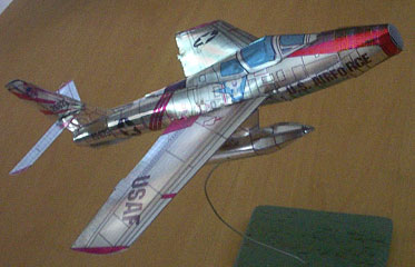 paper model of the Republic F-84 Thunderstreak