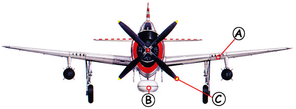 Republic P-47 Thunderbolt Callout Front