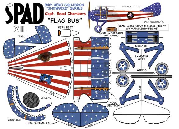 Spad XIII paper model