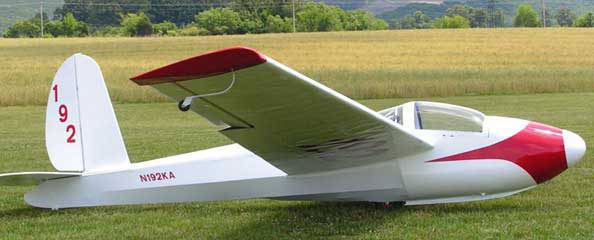 photo foe the Schweizer 1-26 Sailplane paper model