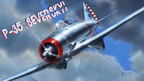 illustration for the Seversky P-35 paper model