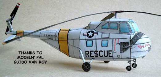 paper model of the Sikorsky S-55