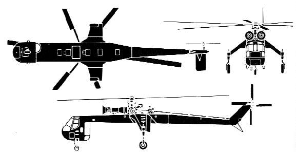 3 View of the Sikorsky S-64 Skycrane