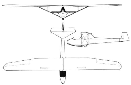 3 View of the Slingsby T-31 Tandem Tutor