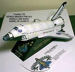 Space Shuttle paper model