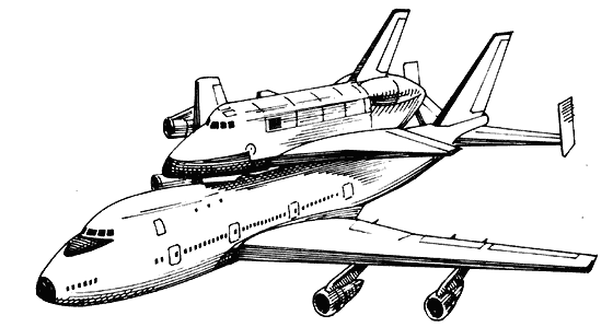 Shuttle Piggy Backed