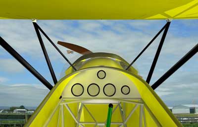 Stolp Starduster one from the cockpit