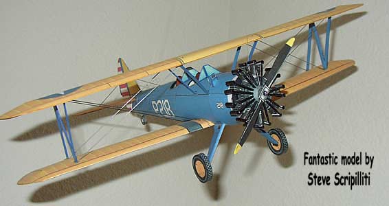 Boeing Stearman PT-17 paper model