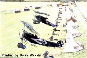 German Tent Hangers and Dr-1s, 1918