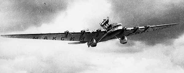 Tupolev Ant-20 Russian Giant Bomber in flight