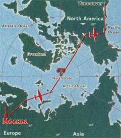 Flight Path of the Tupolev Ant-25
