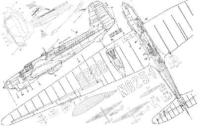 Drawing of the Tupolev ANT-25