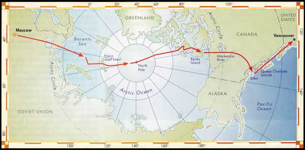 Stalin's Route Flight Path