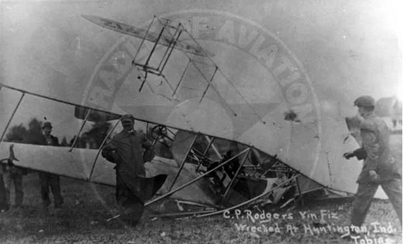 'Vin Fiz' wreck in Huntington, Indiana.