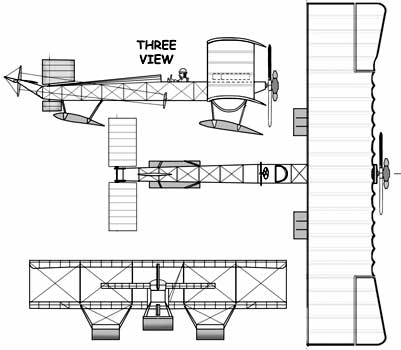 Voisin Canard 3 View