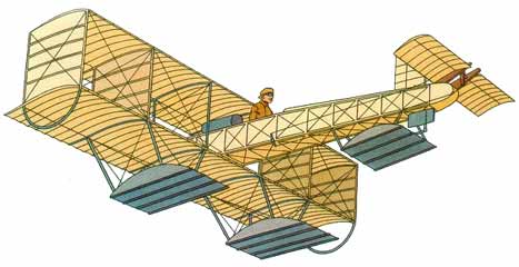 illustration for the Voisin 1911 Canard Freres Hydro Seaplane paper model