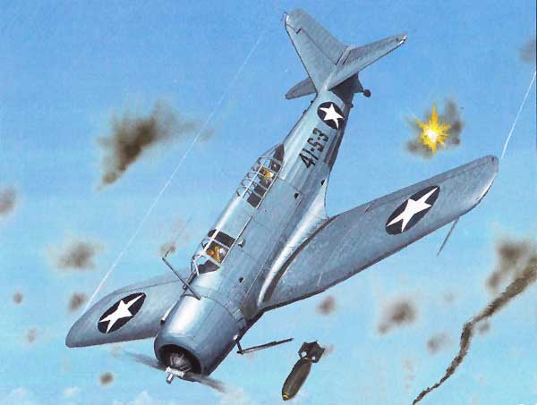 illustration for the Vought-Vindicator paper model