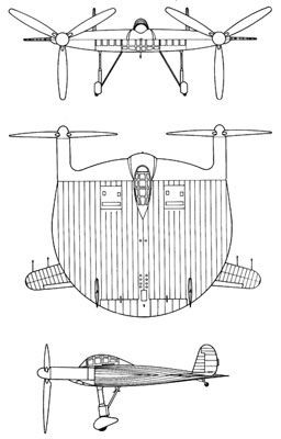 3 View of the Vought V-173