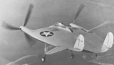 Vought V-173 Flying Flapjack In Flight