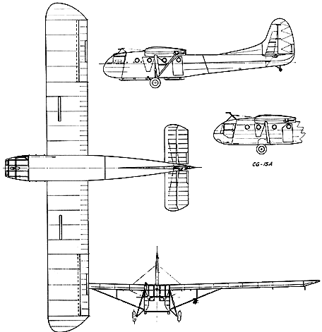 Three views of the WACO HAdrian Invasion Glider