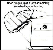 The Glider's hinged nose