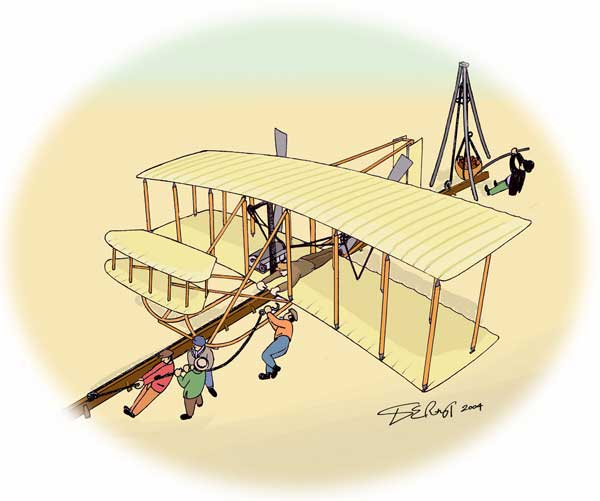 Wright Flyer artwork by Derek Roberts