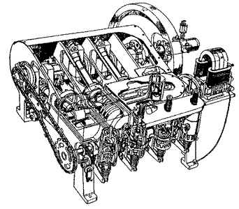 Wright Engine-cutaway