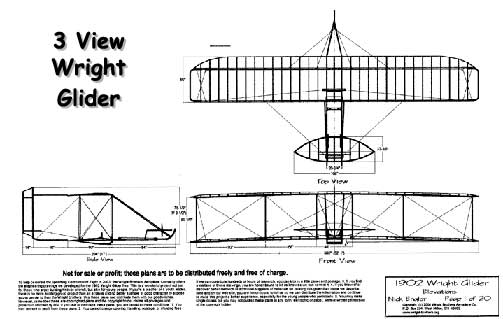 3 View of the Wright Glider